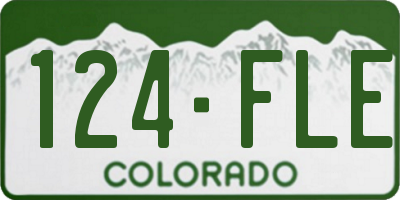 CO license plate 124FLE