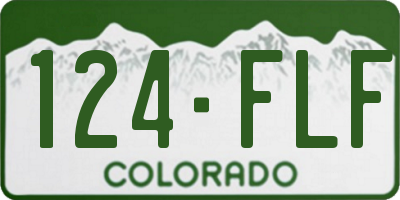 CO license plate 124FLF