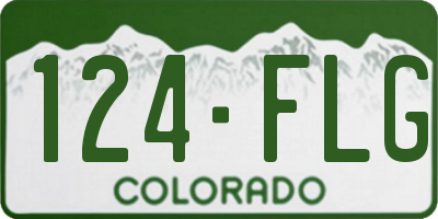 CO license plate 124FLG