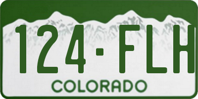 CO license plate 124FLH