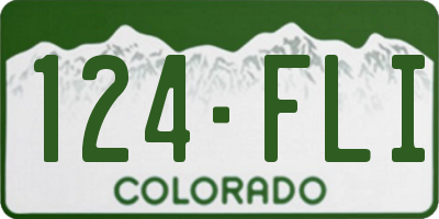 CO license plate 124FLI