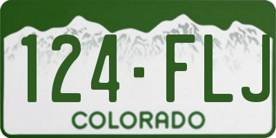CO license plate 124FLJ