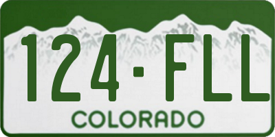 CO license plate 124FLL