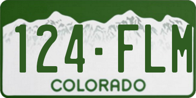 CO license plate 124FLM