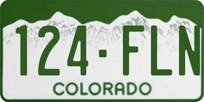 CO license plate 124FLN