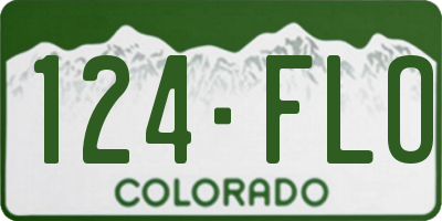 CO license plate 124FLO