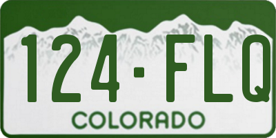 CO license plate 124FLQ