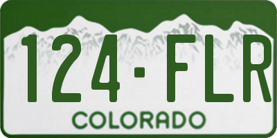 CO license plate 124FLR