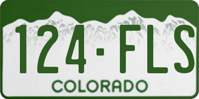 CO license plate 124FLS