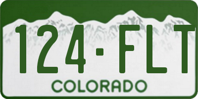 CO license plate 124FLT