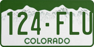 CO license plate 124FLU