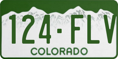 CO license plate 124FLV