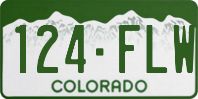 CO license plate 124FLW