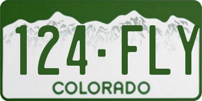 CO license plate 124FLY