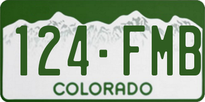 CO license plate 124FMB