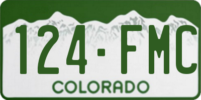 CO license plate 124FMC