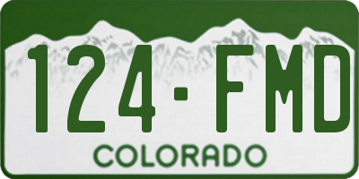 CO license plate 124FMD