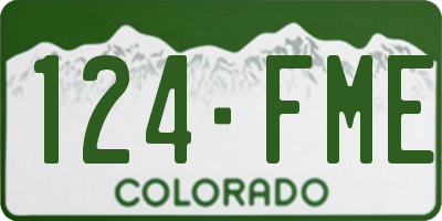 CO license plate 124FME