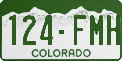 CO license plate 124FMH