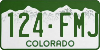 CO license plate 124FMJ
