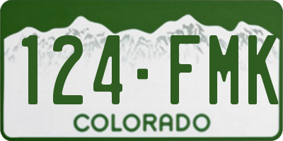CO license plate 124FMK