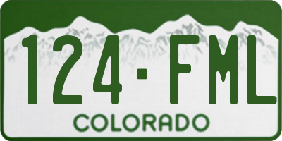 CO license plate 124FML
