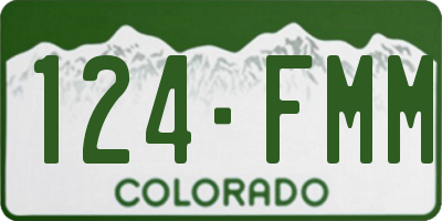 CO license plate 124FMM