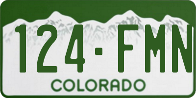CO license plate 124FMN