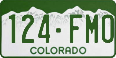 CO license plate 124FMO