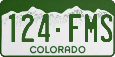 CO license plate 124FMS