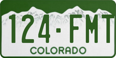 CO license plate 124FMT