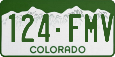 CO license plate 124FMV
