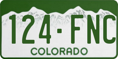 CO license plate 124FNC