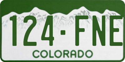 CO license plate 124FNE