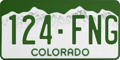 CO license plate 124FNG