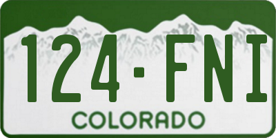 CO license plate 124FNI