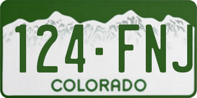 CO license plate 124FNJ
