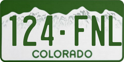CO license plate 124FNL