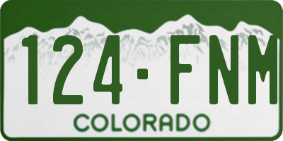 CO license plate 124FNM