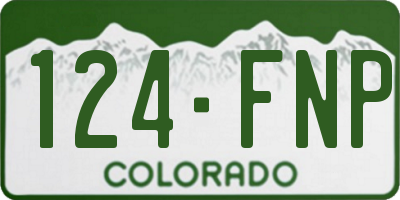 CO license plate 124FNP