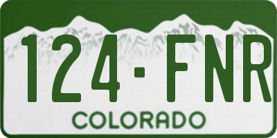 CO license plate 124FNR