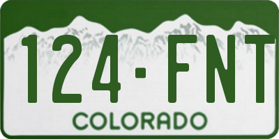 CO license plate 124FNT