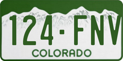 CO license plate 124FNV
