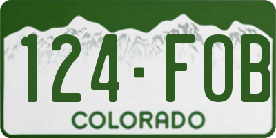 CO license plate 124FOB