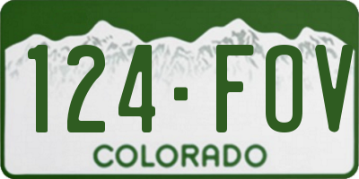 CO license plate 124FOV