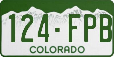 CO license plate 124FPB