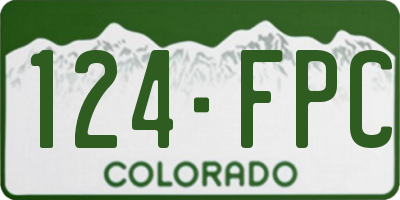 CO license plate 124FPC
