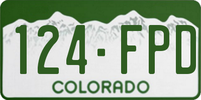 CO license plate 124FPD