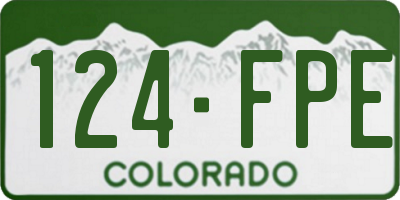 CO license plate 124FPE