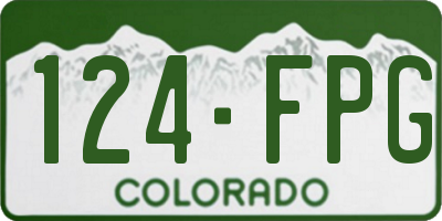 CO license plate 124FPG